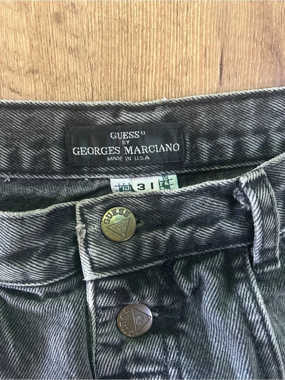 Vintage Guess Georges Marciano USA Black Acid Wash Mom Jeans Size 4 27.5 Waist